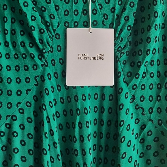 Diane Von Furstenberg Jemma Dress green size 16 NEW With tags! - Picture 8 of 8